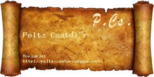 Peltz Csatár névjegykártya
